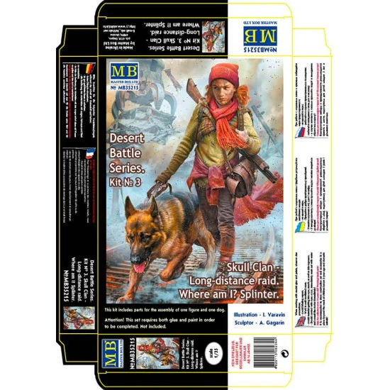 Master Box 35215 - 1/35 - Post-apocalyptic fiction. Desert Battle Series. Skull Clan - Long-distance raid. Kit #Where am I? Splinter
