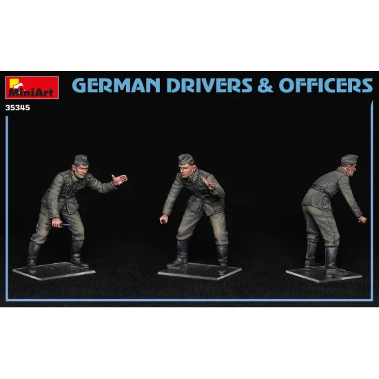 Miniart 35345 - 1/35 - German drivers & officers plastic scale model kit