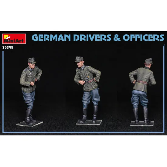 Miniart 35345 - 1/35 - German drivers & officers plastic scale model kit