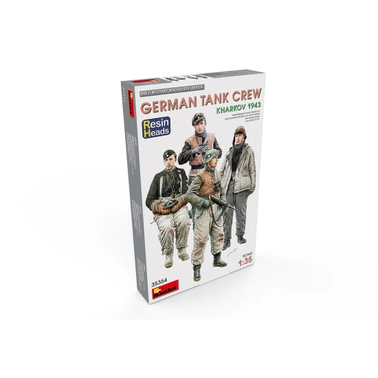 Miniart 35354 - 1/35 - German tank crew. Kharkov 1943. resin heads model kit