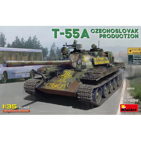 Miniart 37084 - 1/35 - T-55A Czechoslovak production. scale plastic model kit
