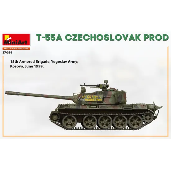 Miniart 37084 - 1/35 - T-55A Czechoslovak production. scale plastic model kit