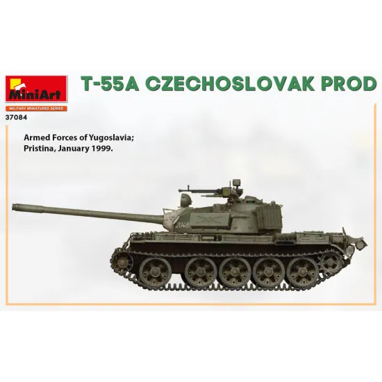 Miniart 37084 - 1/35 - T-55A Czechoslovak production. scale plastic model kit