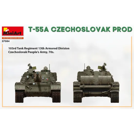 Miniart 37084 - 1/35 - T-55A Czechoslovak production. scale plastic model kit