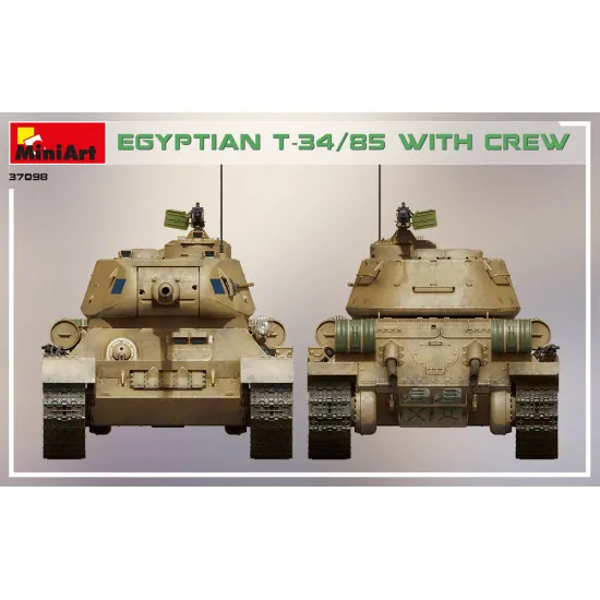 Miniart 37098 - 1/35 - Egyptian t-34/85 with crew. scale plastic model kit