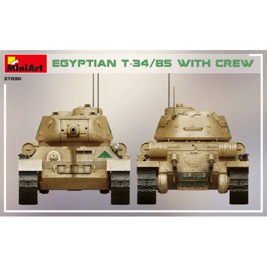 Miniart 37098 - 1/35 - Egyptian t-34/85 with crew. scale plastic model kit