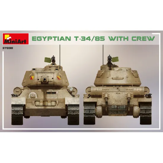 Miniart 37098 - 1/35 - Egyptian t-34/85 with crew. scale plastic model kit
