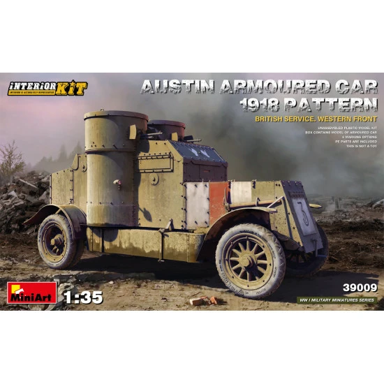 Miniart 39009 - 1/35 - Austin armoured car 1918 pattern. scale plastic model
