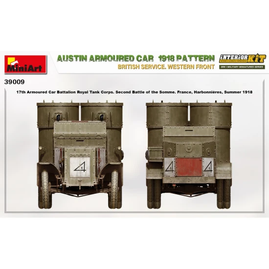Miniart 39009 - 1/35 - Austin armoured car 1918 pattern. scale plastic model