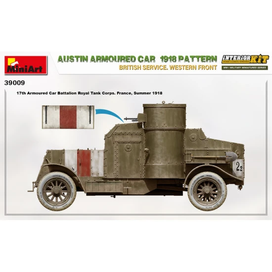 Miniart 39009 - 1/35 - Austin armoured car 1918 pattern. scale plastic model