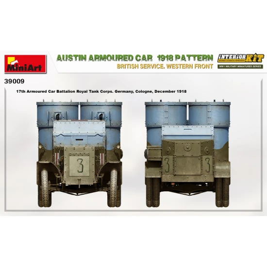 Miniart 39009 - 1/35 - Austin armoured car 1918 pattern. scale plastic model