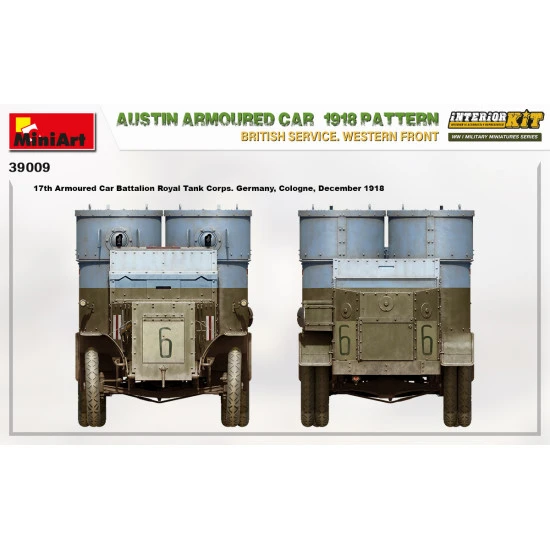Miniart 39009 - 1/35 - Austin armoured car 1918 pattern. scale plastic model
