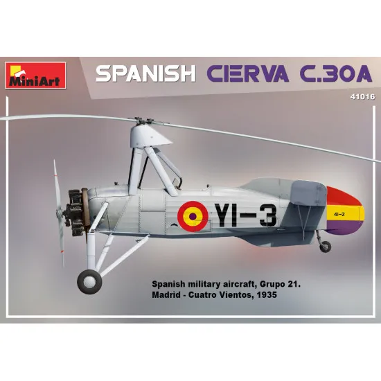 Miniart 41016 - 1/35 - Spanish Cierva C.30A, Reconnaissance gyroplane, scale