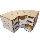 LMG WO-1204 Corner module with drawers, size 285x285x150 mm, Laser Model Graving