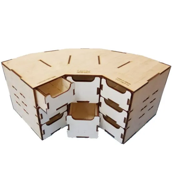 LMG WO-1204 Corner module with drawers, size 285x285x150 mm, Laser Model Graving