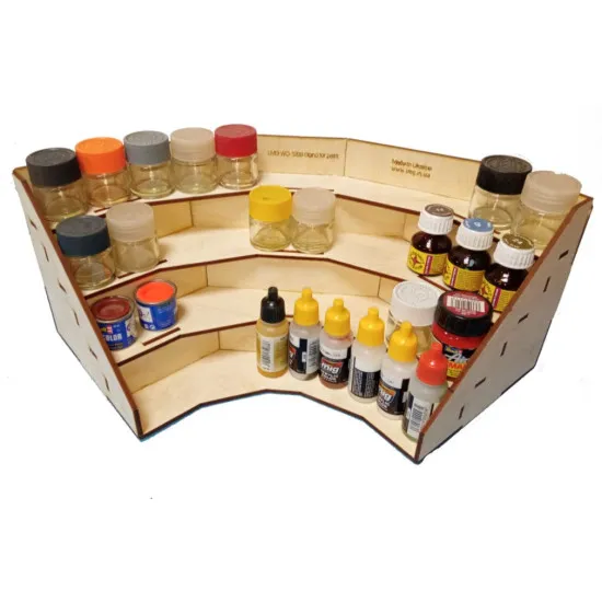 LMG WO-1208 Corner paint stand, size 285x285x150 mm, Laser Model Graving