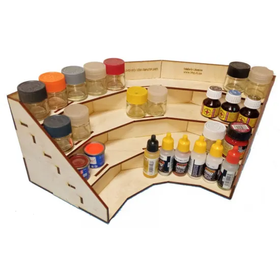 LMG WO-1208 Corner paint stand, size 285x285x150 mm, Laser Model Graving