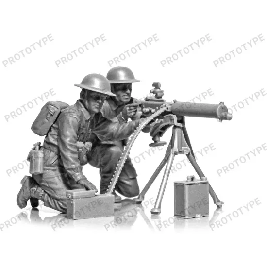 ICM 35646 - 1/32 - British Vickers MG Crew Vickers MG 2 figures model kit