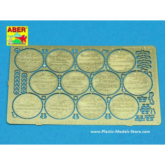 German WWII 200 ltr. fuel drum covers photo-etched set 1/35 Aber 35A114