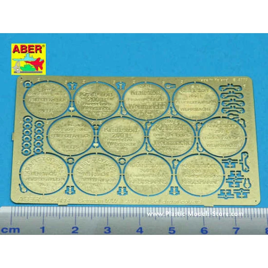 German WWII 200 ltr. fuel drum covers photo-etched set 1/35 Aber 35A114