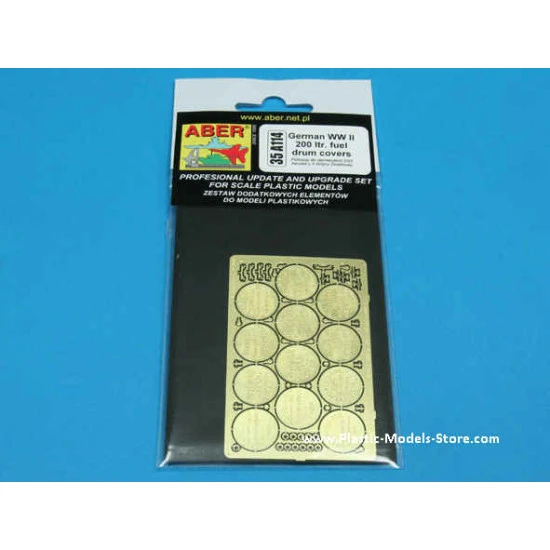 German WWII 200 ltr. fuel drum covers photo-etched set 1/35 Aber 35A114