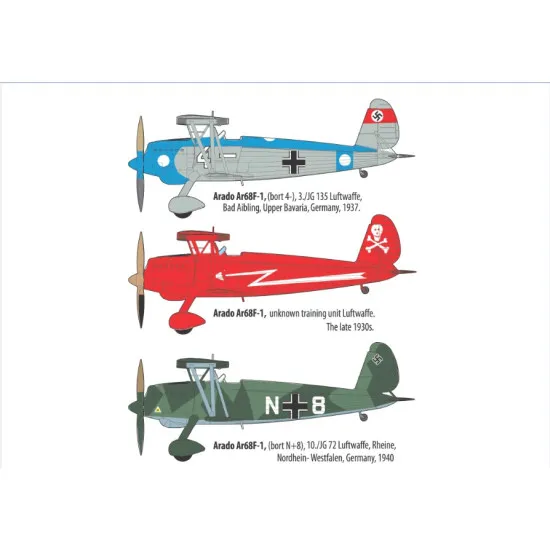 Roden 454 - 1/48 - Arado Ar 68F-1. Scale model aircraft