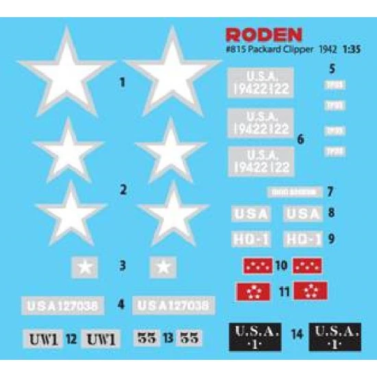 Roden 815 - 1/35 - 1941 Packard Clipper. US military car, WWII