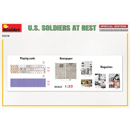 Miniart 35318 - 1/35 U.S. soldiers at rest. special edition, military miniatures Miniart 35318 - 1/35 U.S. soldiers at rest. special edition, military miniatures