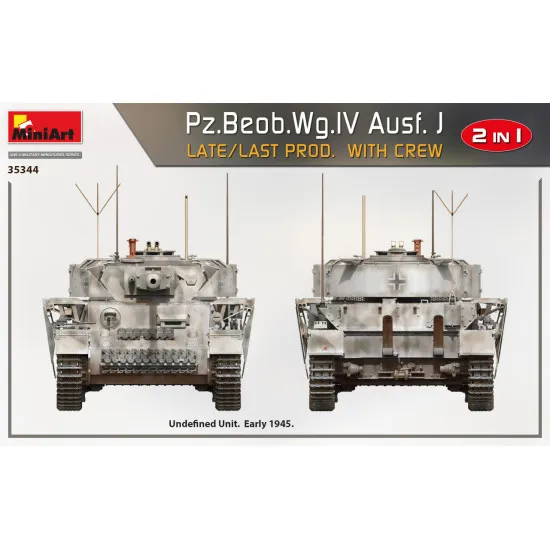 Miniart 35344 - 1/35 Pz.Beob.Wg.IV Ausf. J late/last prod. 2 in 1 W/Crew scale Miniart 35344 - 1/35 Pz.Beob.Wg.IV Ausf. J late/last prod. 2 in 1 W/Crew scale