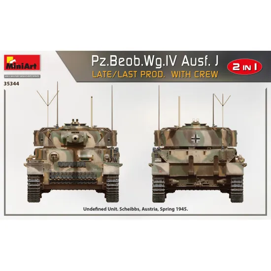 Miniart 35344 - 1/35 Pz.Beob.Wg.IV Ausf. J late/last prod. 2 in 1 W/Crew scale Miniart 35344 - 1/35 Pz.Beob.Wg.IV Ausf. J late/last prod. 2 in 1 W/Crew scale
