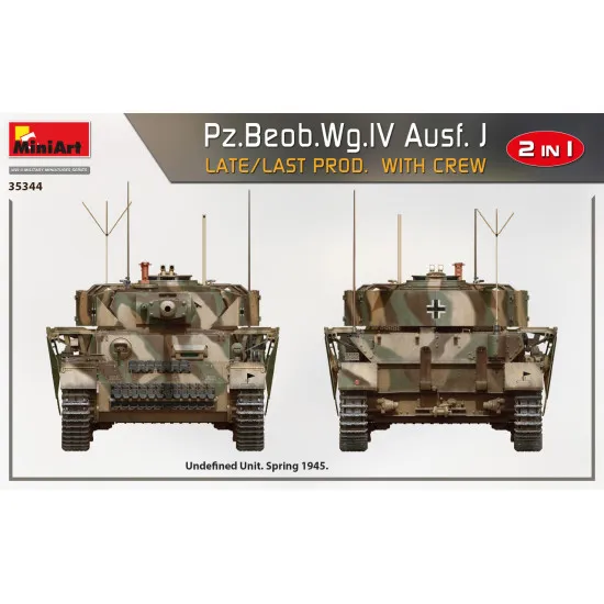 Miniart 35344 - 1/35 Pz.Beob.Wg.IV Ausf. J late/last prod. 2 in 1 W/Crew scale Miniart 35344 - 1/35 Pz.Beob.Wg.IV Ausf. J late/last prod. 2 in 1 W/Crew scale