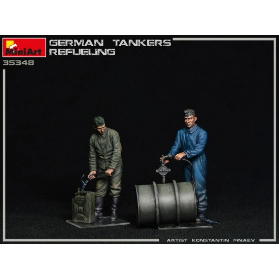 Miniart 35348 - 1/35 German Tankers Refueling, WWII military miniatures scale
