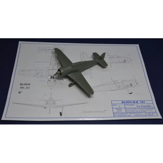 Dora Wings 72026 - 1/72 scale Bloch MB.151.C.1 model kit aircraft