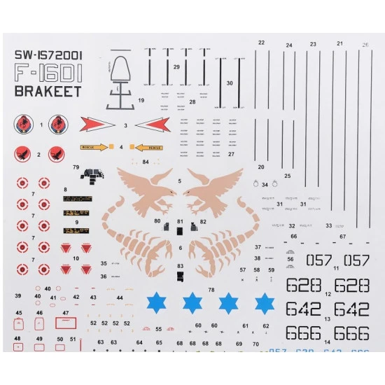Skale Wings IS72001 - 1/72 Israeli aircraft F-16 Barak scale plastic model