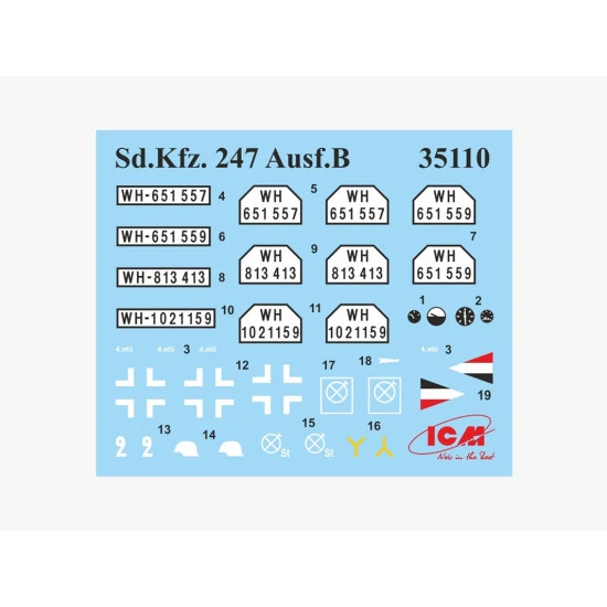 ICM 35111 - 1/35 - Sd.Kfz. 247 Ausf.B with crew.1 scale plastic model kit