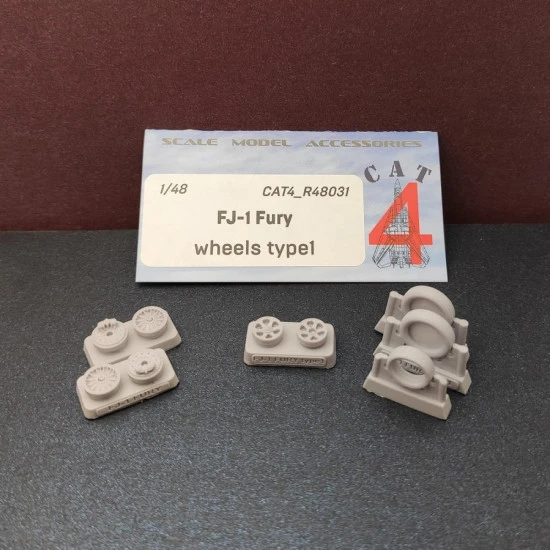 CAT4 R48031 - 1/48 FJ-1 Fury wheels type 1, scale model accessories kit