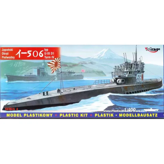 I-506 Japanese Type U-IX D1 Turm IV Submarine WWII 1/400 Mirage 40046
