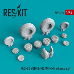 Reskit RS48-0254 - 1/48 MiG-23 (UB/S/MS/MF/M) wheels set scale resin model kit