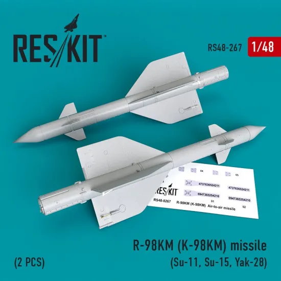 Reskit RS48-0267 - 1/48 R-98 KM (K-98KM) missile (2 PCS) for scale plastic model