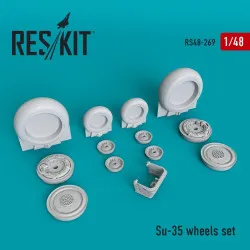 Reskit RS48-0269 - 1/48 Su-35 wheels set for scale plastic model kit aircraft