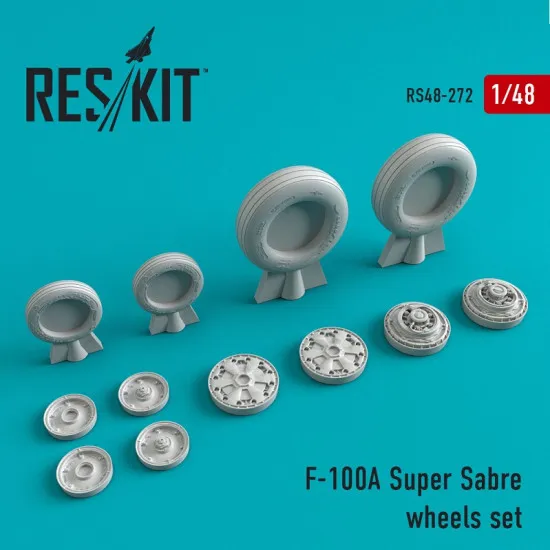 Reskit RS48-0272 - 1/48 F-100 (A) Super Sabre wheels set for scale plastic model