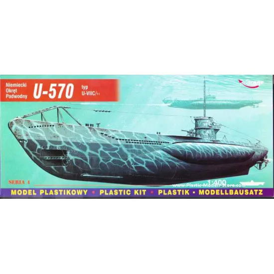 U-570 type VIIC/T1 German Submarine 1941 WWII 1/400 Mirage 40411