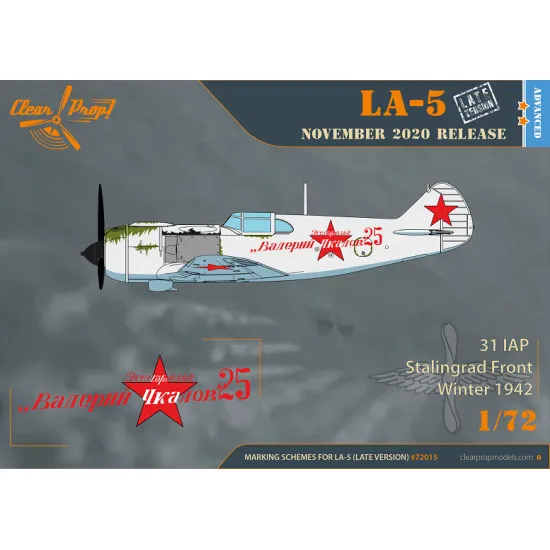 Clear Prop CP72015 - 1/72 La-5 late version scale plastic model kit