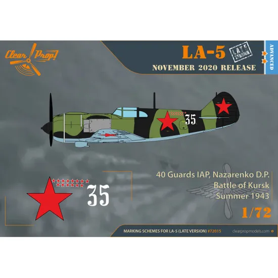 Clear Prop CP72015 - 1/72 La-5 late version scale plastic model kit
