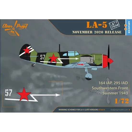 Clear Prop CP72015 - 1/72 La-5 late version scale plastic model kit
