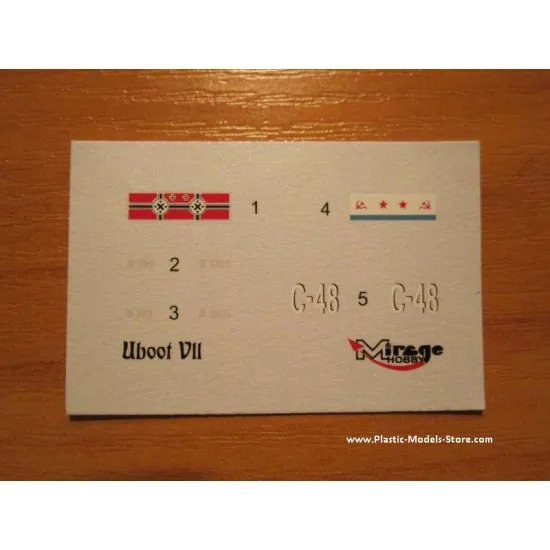 U-295 type VIIC/41 + BIBER German Submarine WWII 1/400 Mirage 40414