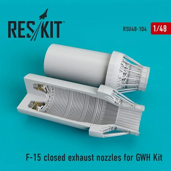 Reskit RSU48-0104 - 1/48 F-15 closed exhaust nozzles for GWH scale model plastic