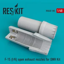 Reskit RSU48-0105 - 1/48 F-15 (I/K) open exhaust nozzles for GWH Kit scale model