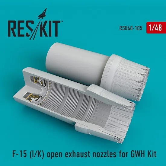 Reskit RSU48-0105 - 1/48 F-15 (I/K) open exhaust nozzles for GWH Kit scale model