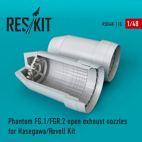 Reskit RSU48-0110 - 1/48 Phantom (FG.1/FGR.2) open exhaust nozzles for model Kit